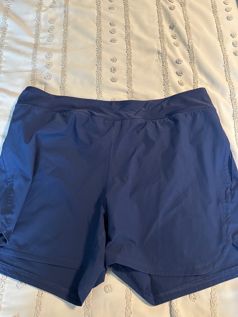 Women’s Land’s End Navy Athletic Swim Shorts XL